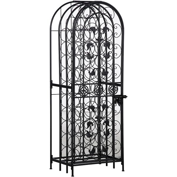 Free Standing Wine Rack 45 Bottle Holder Storage Metal Display
