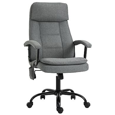 Vinsetto Executive Ergonomic Massage Office Chair with 2 Point Lumbar Massage USB Power and Adjustable Height Grey
