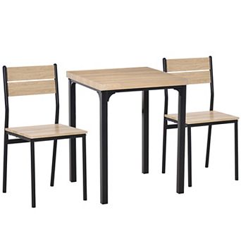 Homcom 3 pc Dining Table Set For 2 Space Saving Kitchen Table