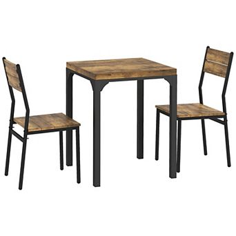 Homcom 3 pc Dining Table Set For 2 Space Saving Kitchen Table