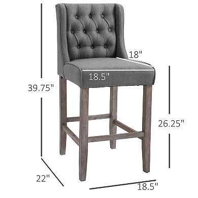 Dual 40" High Back Countertop Height Dining Stool Seat Accent Furniture Set