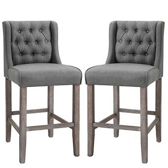 Dual 40" High Back Countertop Height Dining Stool Seat Accent Furniture Set