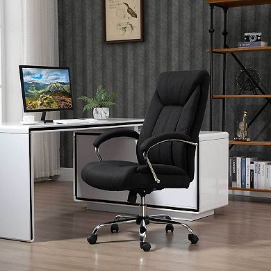 Swivel Computer Desk Chair, Office Chair W/ Adjustable Height, Headrest, Grey