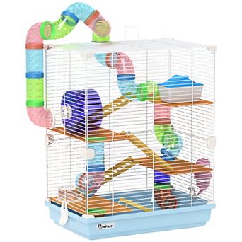 PawHut 18" 5 tier Hamster Cage with Wheel and Water Bottle