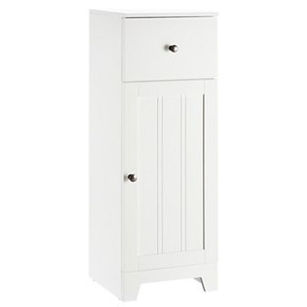 Bathroom Storage Cabinet Unit With 1 Drawer, 1 Door And Adjustable Shelf