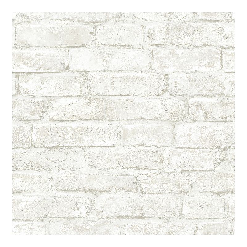 Brewster Home Fashions Arlington Brick Wallpaper, White