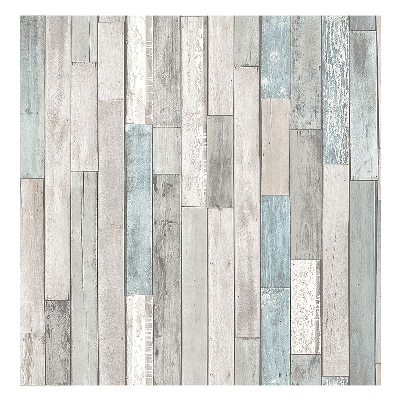 Brewster Home Fashions Barn Board Thin Plank Wallpaper, Grey