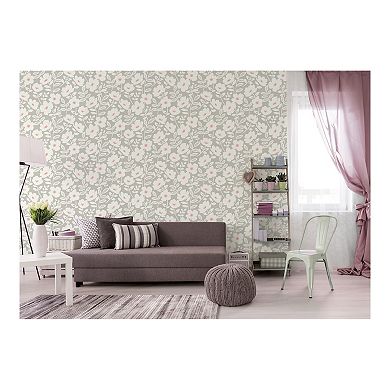 Brewster Home Fashions Bergman Scandi Flower Wallpaper