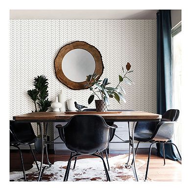 Brewster Home Fashions Bison Herringbone Wallpaper