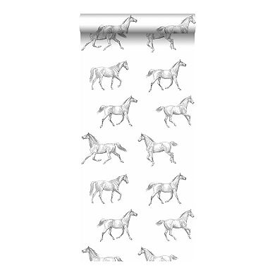 Brewster Home Fashions Burnett Horses Wallpaper