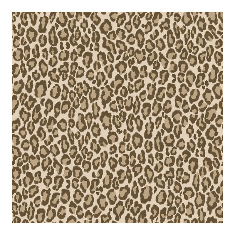 Brewster Home Fashions Cicely Leopard Skin Wallpaper, Brown
