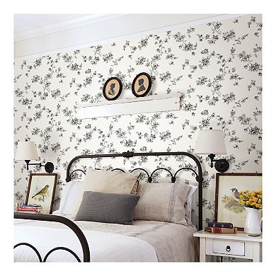 Brewster Home Fashions Cyrus Festive Floral Wallpaper