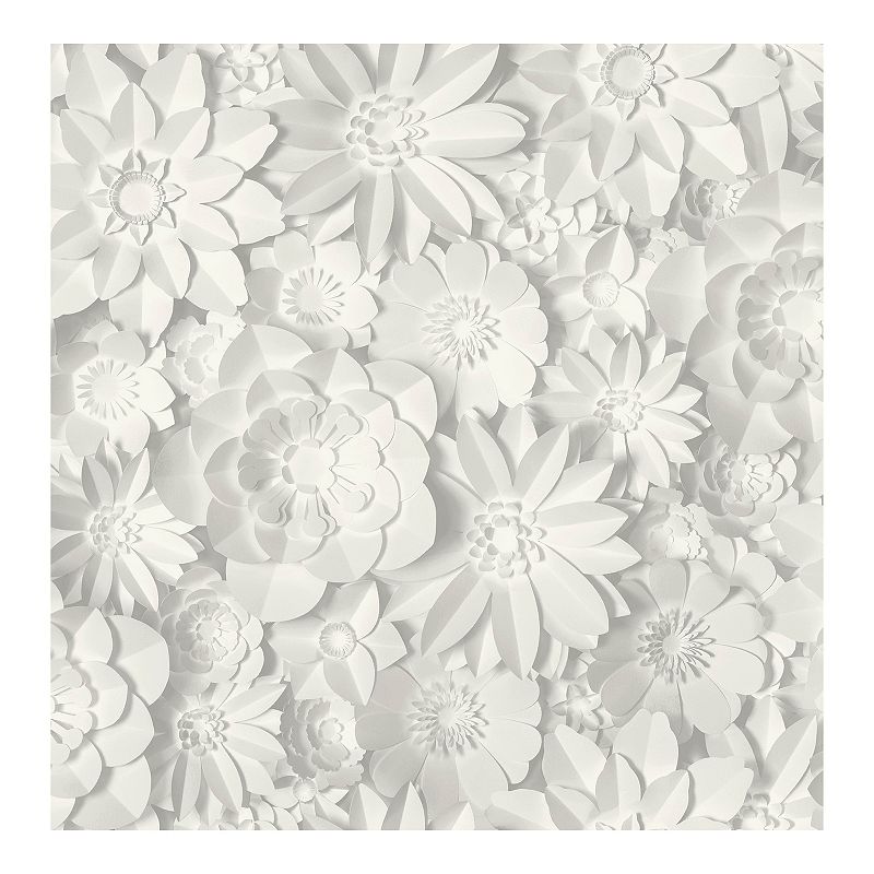 45946518 Brewster Home Fashions Dacre Floral Wallpaper, Whi sku 45946518