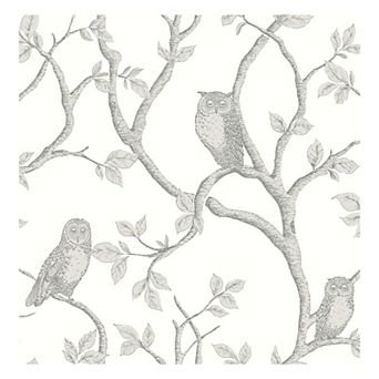 Brewster Home Fashions Enchanted Forest Owl & Tree Wallpaper