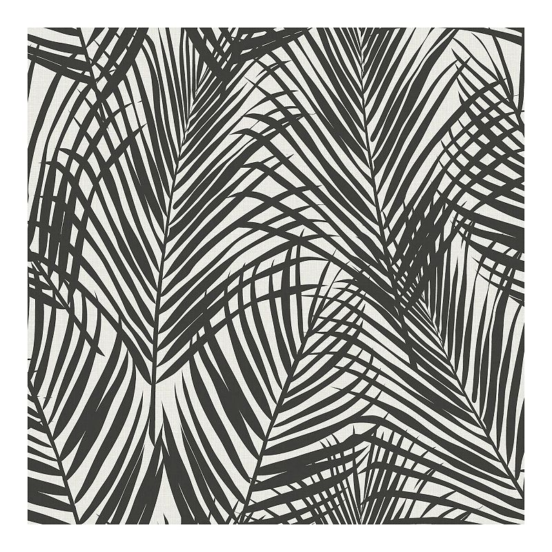 Brewster Home Fashions Fifi Palm Frond Wallpaper, Black