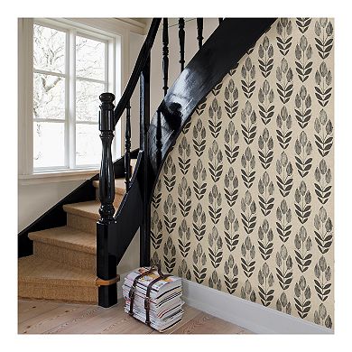 Brewster Home Fashions Garland Block Tulip Wallpaper