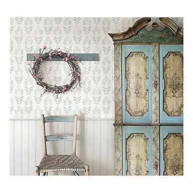 Brewster Home Fashions Garland Block Tulip Wallpaper