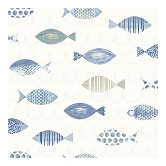 Brewster Home Fashions Key West Sea Fish Wallpaper