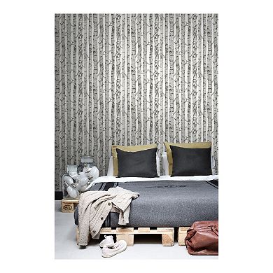 Brewster Home Fashions Merman Birch Tree Wallpaper