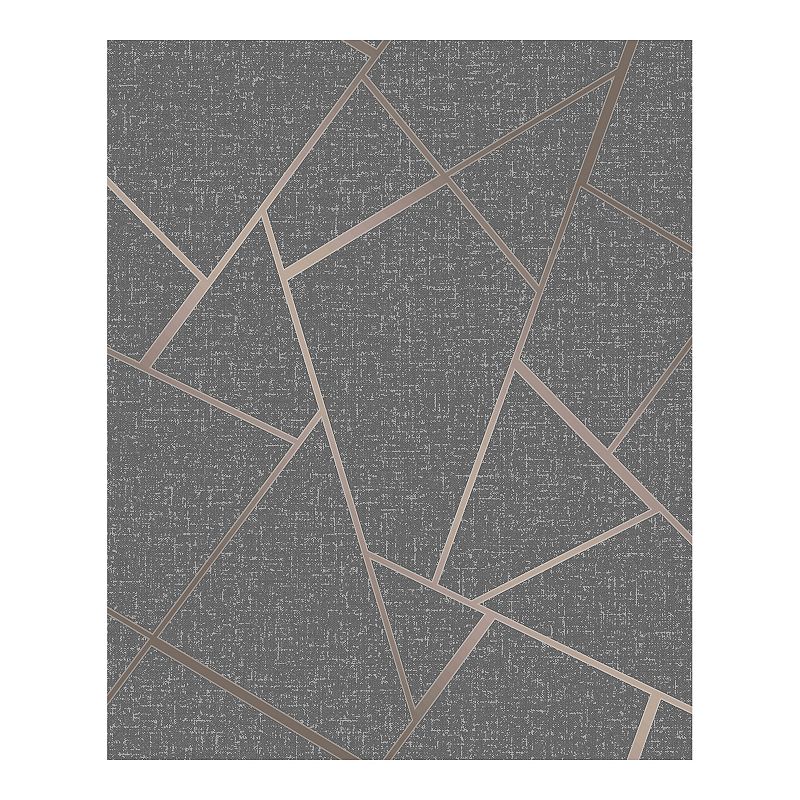 Brewster Home Fashions Quartz Fractal Wallpaper, Grey