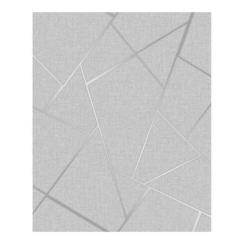 Brewster Home Fashions Quartz Fractal Wallpaper, Grey