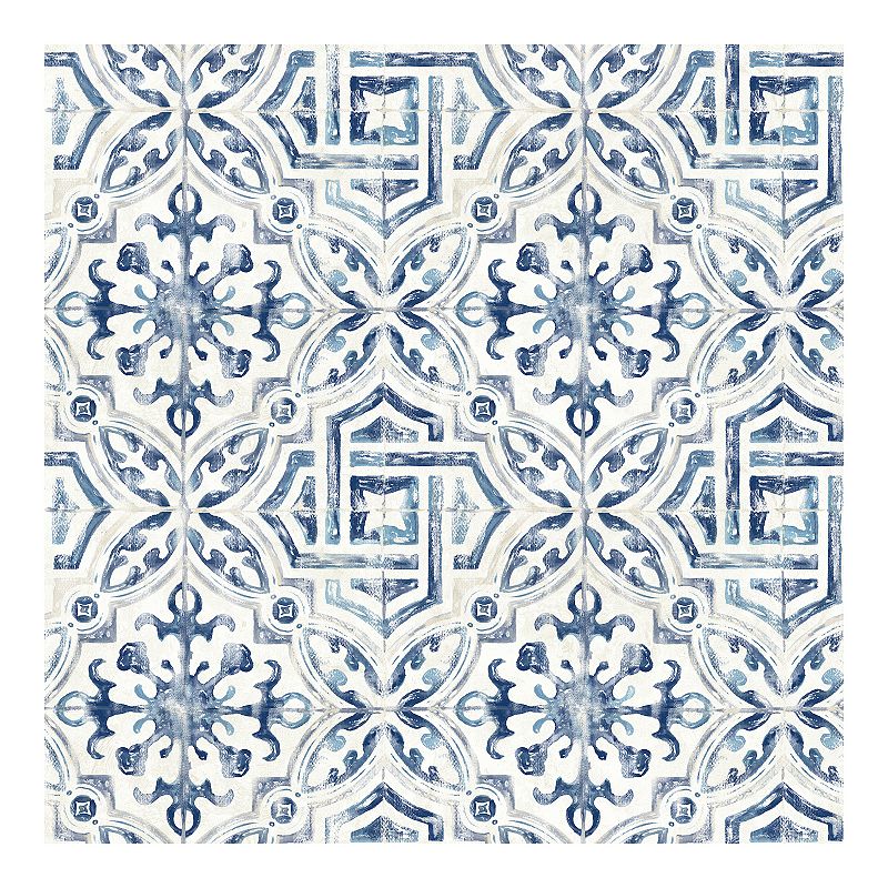 Brewster Home Fashions Sonoma Beach Tile Wallpaper, Blue
