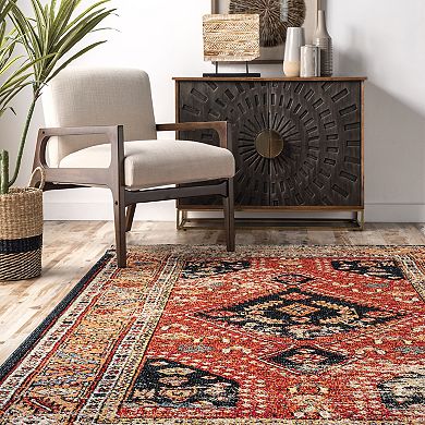 nuLoom Indoor/Outdoor Transitional Floral Jane Area Rug
