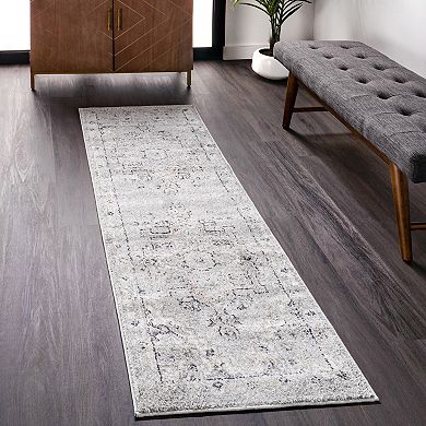 nuLoom Gena Distressed Transitional Medallion Area Rug