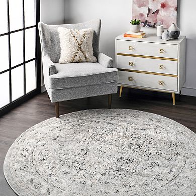 nuLoom Gena Distressed Transitional Medallion Area Rug