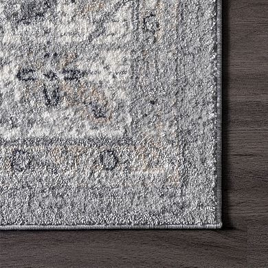 nuLoom Gena Distressed Transitional Medallion Area Rug