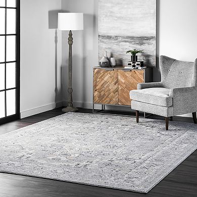 nuLoom Gena Distressed Transitional Medallion Area Rug