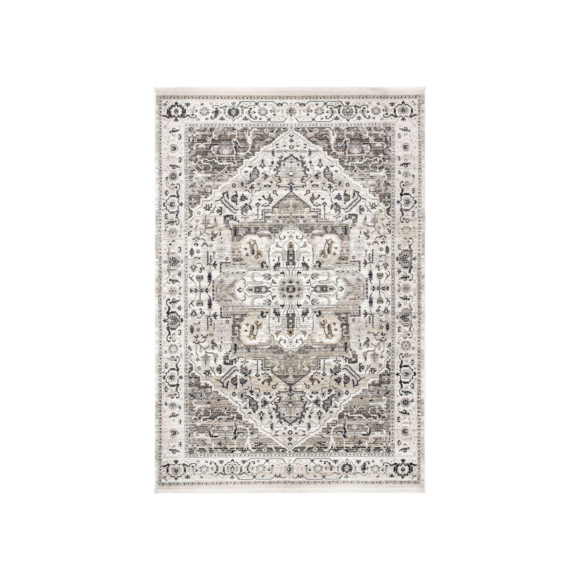 nuLoom Oliveira Floral Medallion Fringe Area Rug, Beige