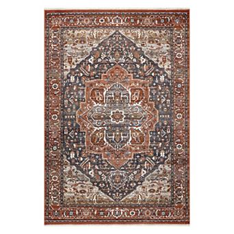 nuLoom Oliveira Floral Medallion Fringe Area Rug