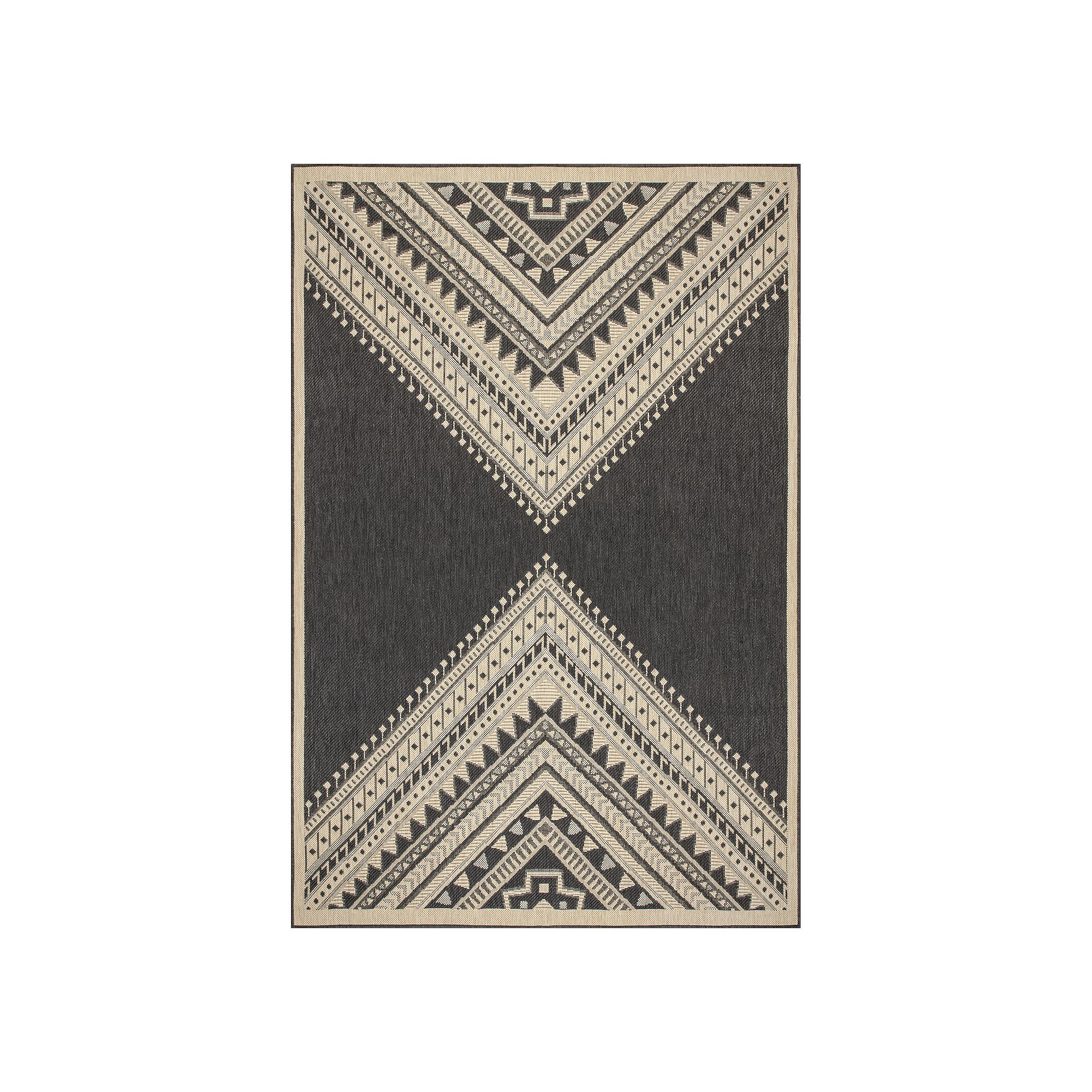 nuLoom Landry Aztec Indoor/Outdoor Area Rug, Grey