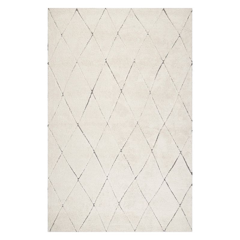 nuLoom Valentina Stucco Trellis Area Rug, Beig/Green, 5X8 Ft