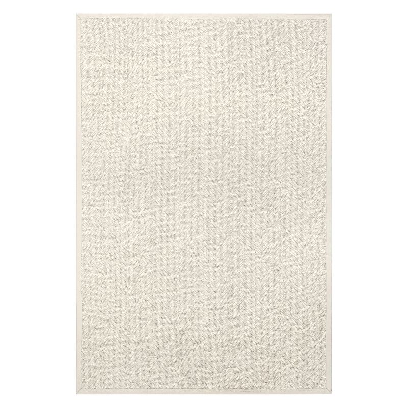 nuLoom Natural Textured Suzanne Area Rug, White, 8X10 Ft