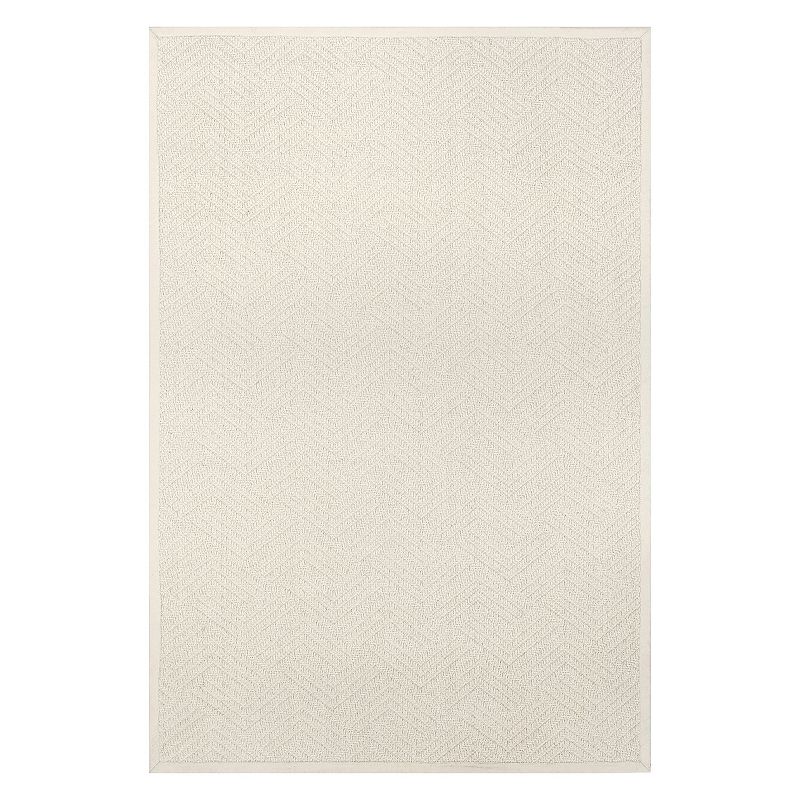 nuLoom Natural Textured Suzanne Area Rug, White, 8X10 Ft