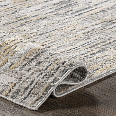 nuLoom Emersyn Contemporary Textured Abstract Crosshatch Area Rug