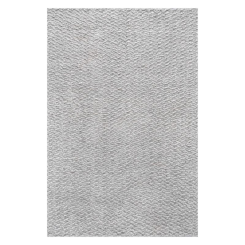 nuLoom Glendora Hand Woven Chevron Area Rug, Black, 8X10 Ft