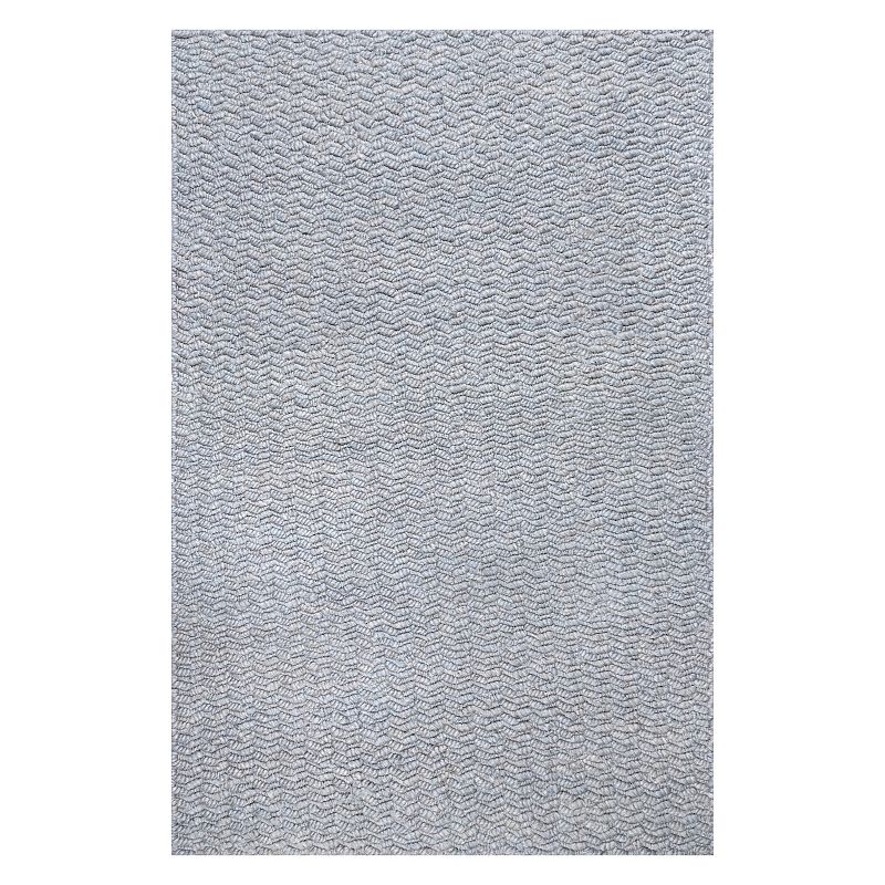 nuLoom Glendora Hand Woven Chevron Area Rug, Blue, 8X10 Ft