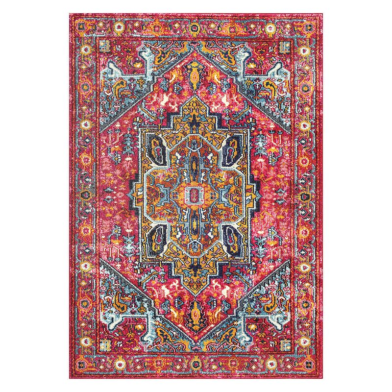 nuLoom Reyna Medallion Area Rug, Pink, 8X11 Ft