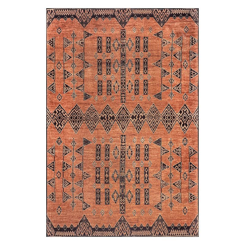 nuLoom Quincy Cotton-Blend Traditional Area Rug, Orange, 8X10 Ft