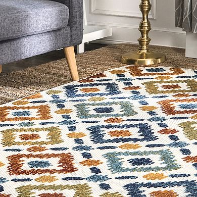 nuLoom Indoor/Outdoor Transitional Labyrinth Area Rug