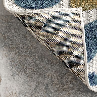 nuLoom Monique Floral Indoor/Outdoor Cut & Loop Area Rug