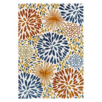 nuLoom Monique Floral Indoor/Outdoor Cut & Loop Area Rug