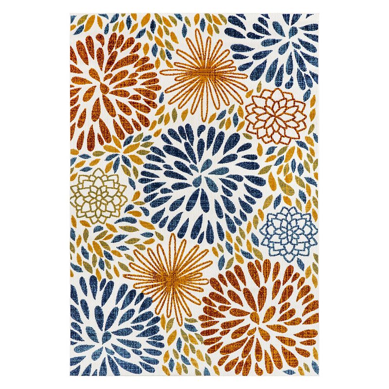 nuLoom Monique Floral Indoor/Outdoor Area Rug, Multicolor, 9X12 Ft