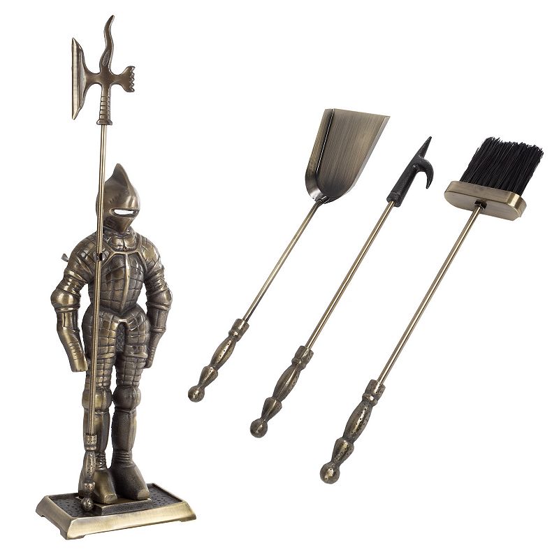 Lavish Home Medieval Knight Fireplace Tool 3-piece Set, Clrs