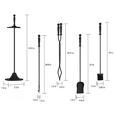 Lavish Home Fireplace Tools 5-piece Set 