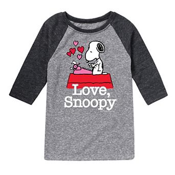 Boys 8-20 Peanuts Love Snoopy Raglan Tee