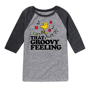 Boys 8-20 Peanuts Groovy Feeling Raglan Tee